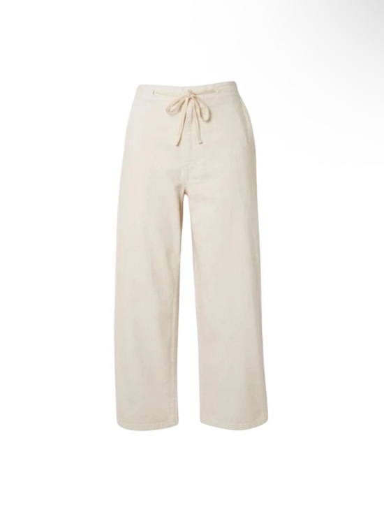 THE GREAT. Pants - The Great. The Shipmate Canvas Pant Size 1/Small Cream Straight Leg High-Rise